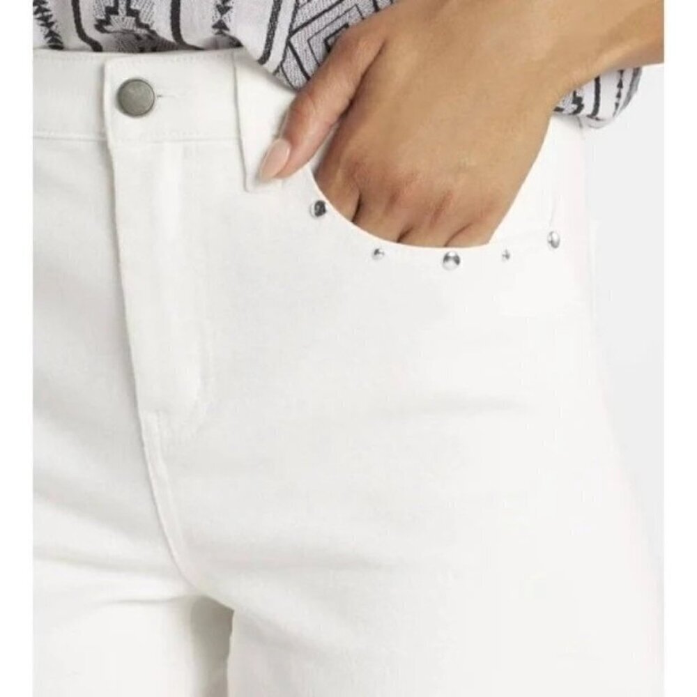 Mason & Belle Women's Ardette Studded Shorts High Rise White Size 10/30 NWT